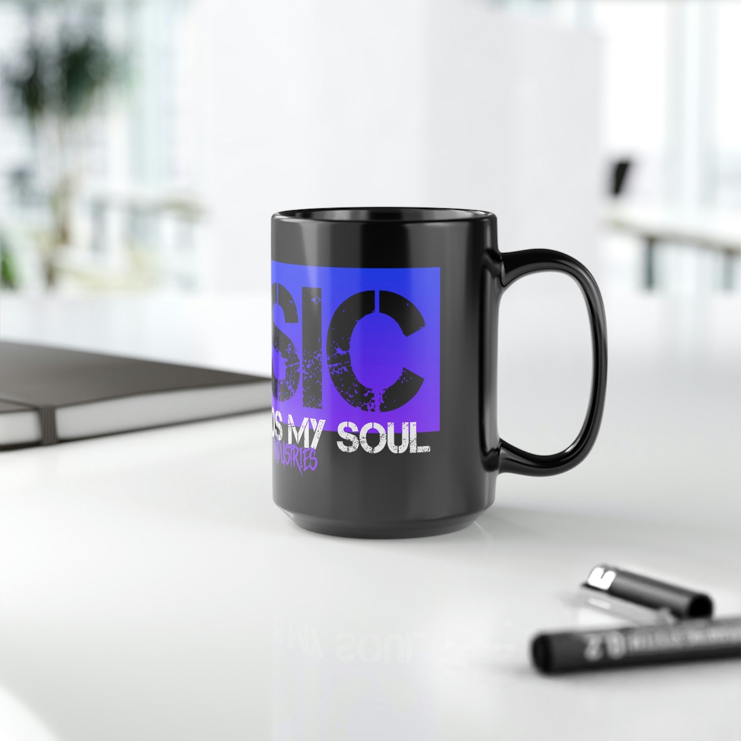 Music Passion Feeds My Soul Ocean/Black Mug