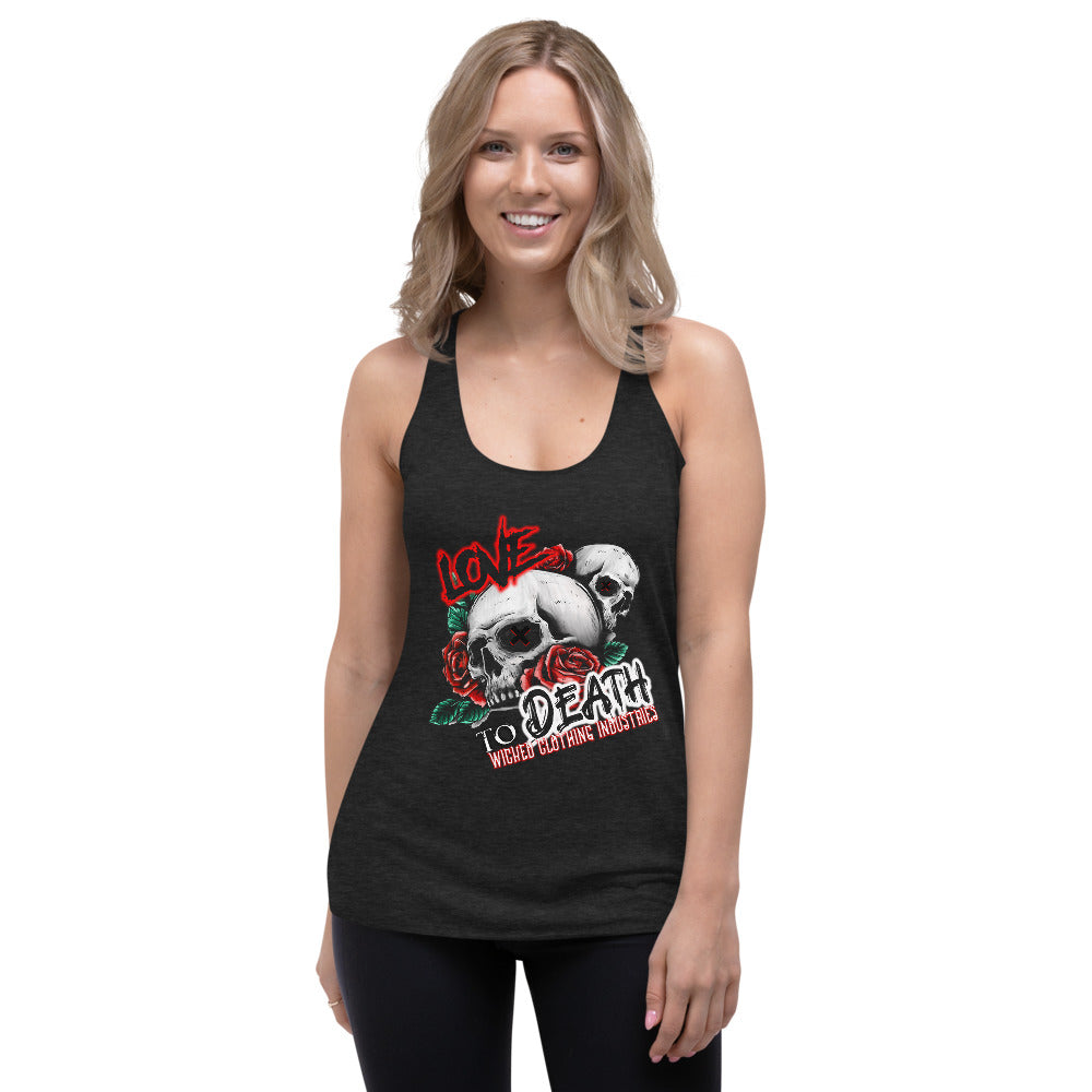 Love To Death /Women's Racerback Tank
