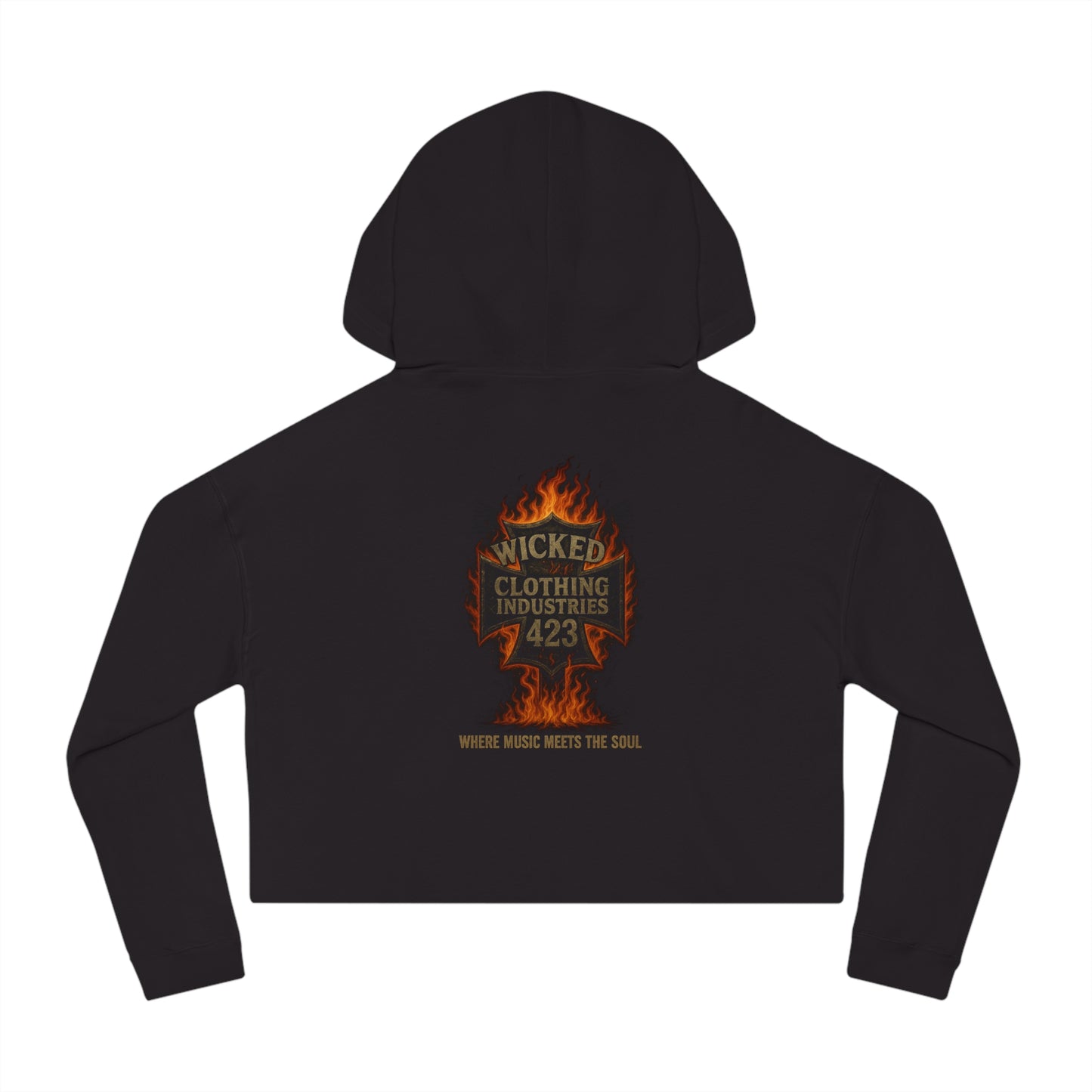 WCI IRON CROSS 423 /Women’s Cropped Hooded Sweatshirt