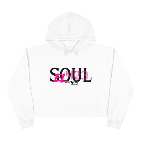 EL 423 Soul Hot Pink/White Crop Hoodie 2
