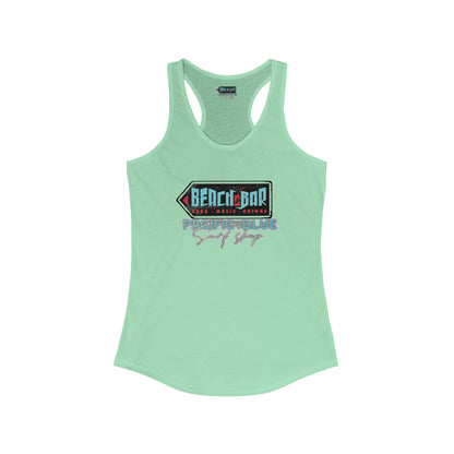 Beach Bar 2/ Pacific Blue Surf Shop/WCI   Racerback Tank Top
