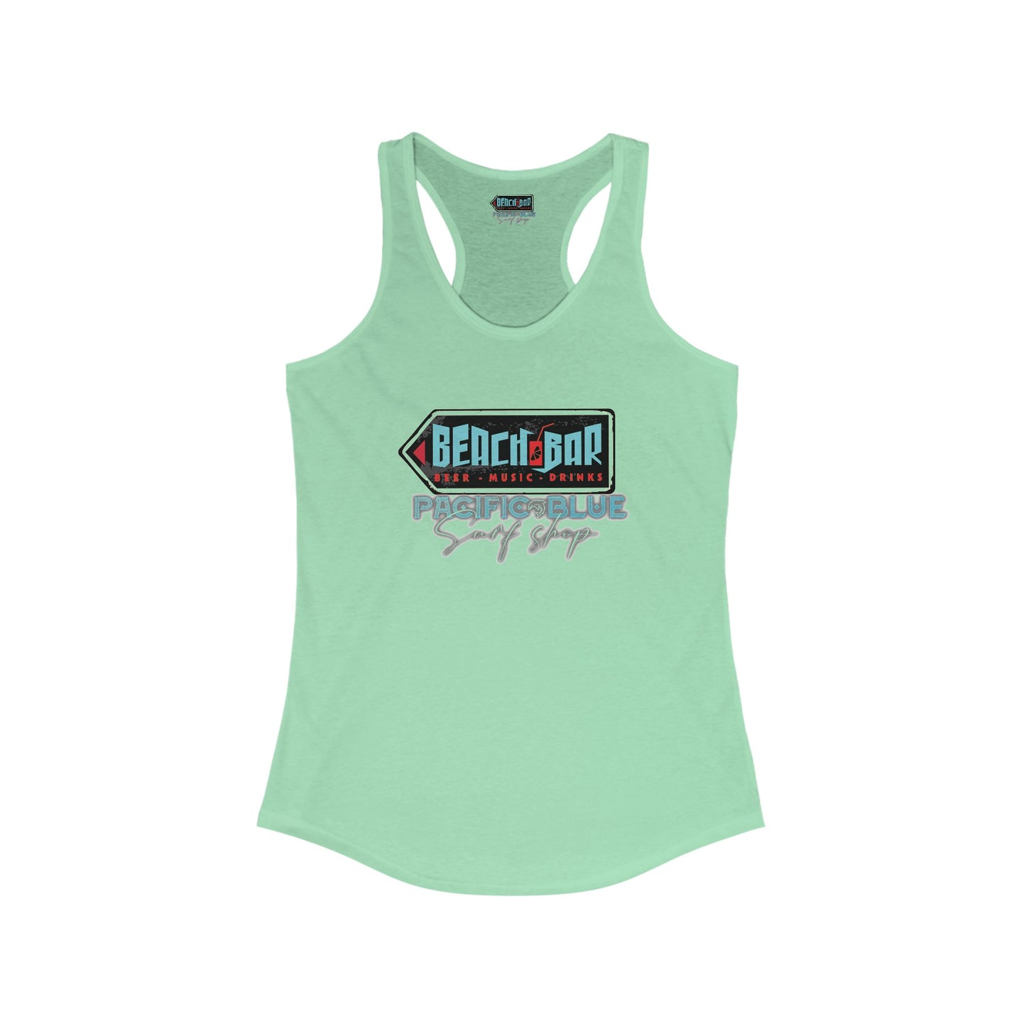 Beach Bar 2/ Pacific Blue Surf Shop/WCI   Racerback Tank Top