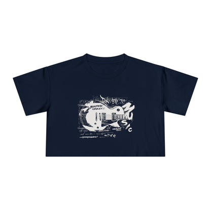 Beautiful Crazy 4/ Music / White /Wicked Clothing Industries / Women's Crop Tee