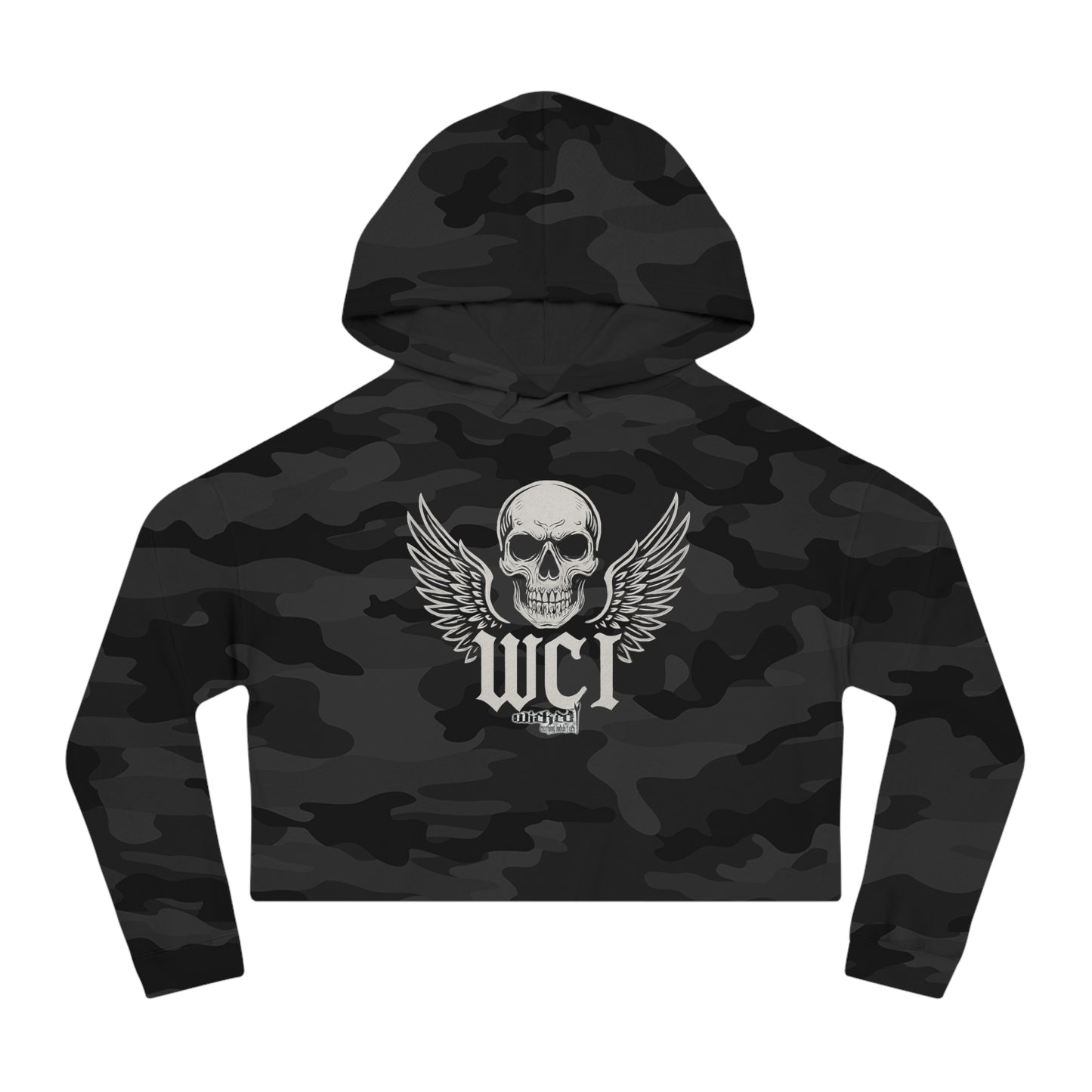 WCI Skull of Love/Women’s Cropped Hooded Sweatshirt