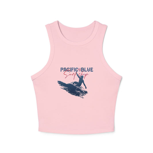 Ocean Breeze /Pacific Blue Surf Shop   / Women's Micro Rib Racer Tank Top