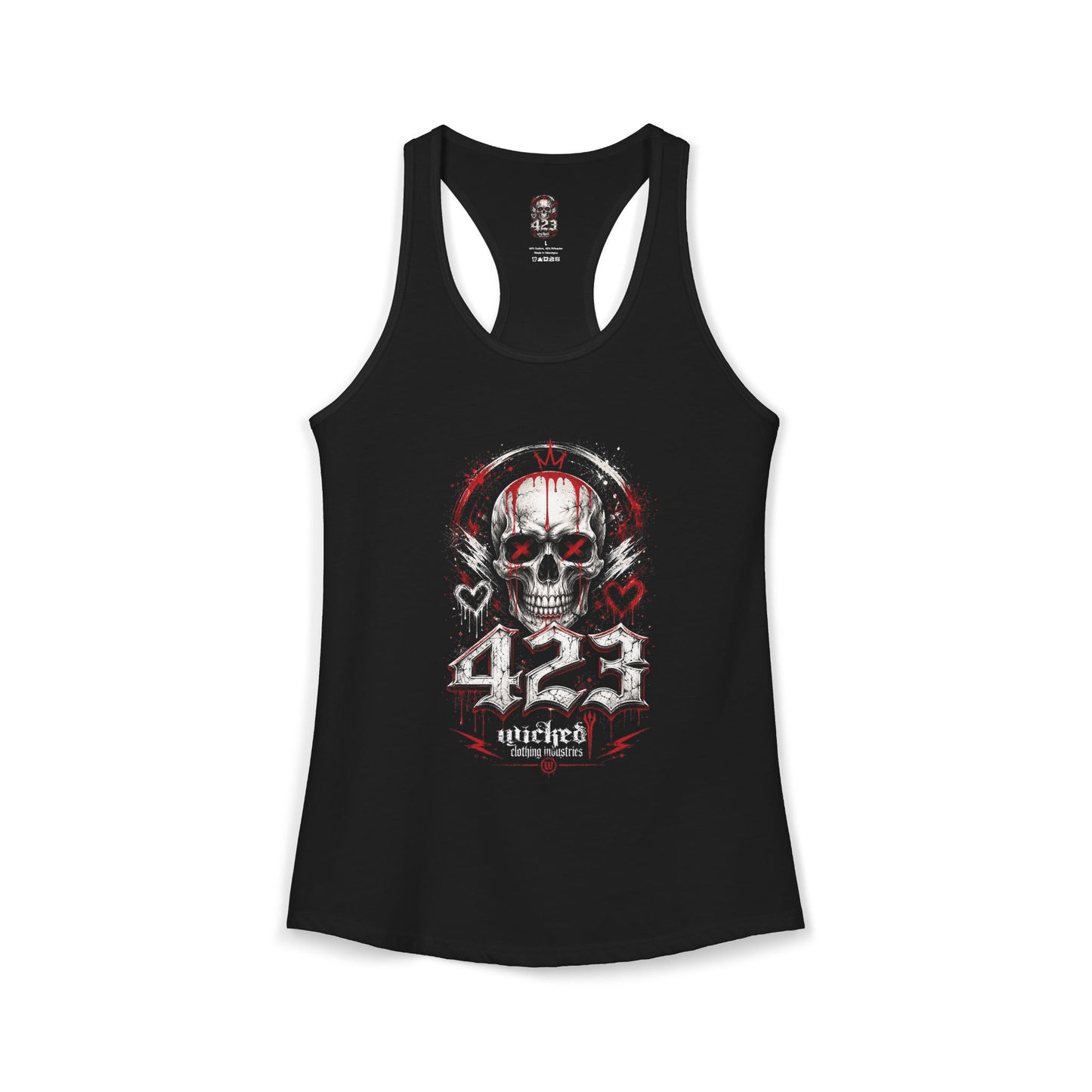 Wicked Clothing Industries "Wicked Love 423"  Racerback tank