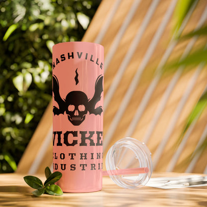 Wicked Nashville /Mint ( Shown)/ Skinny Tumbler with Straw, 20oz