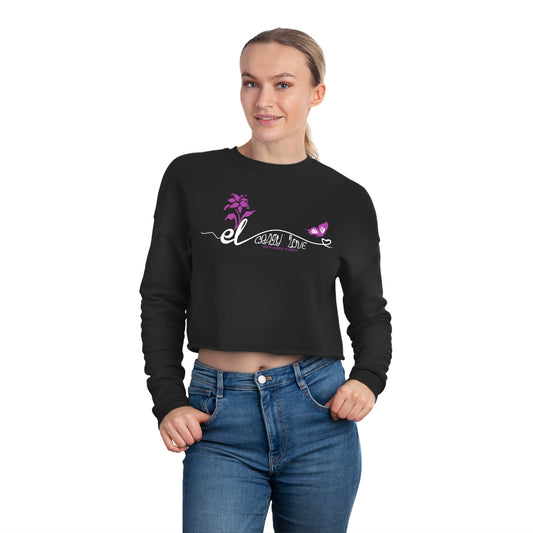 EL423 Crazy Love /Women's Cropped Sweatshirt