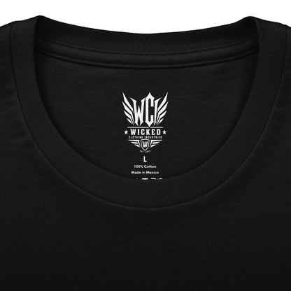Wicked Clothing Industries  "Signature Winged Skull Crew" T-Shirt