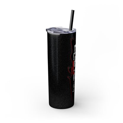EL423 Wicked Love Red/White / Skinny Tumbler with Straw, 20oz