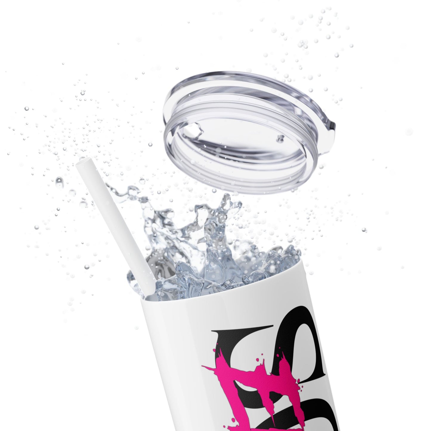 EL423 Soul Hot Pink/ Skinny Tumbler with Straw, 20oz