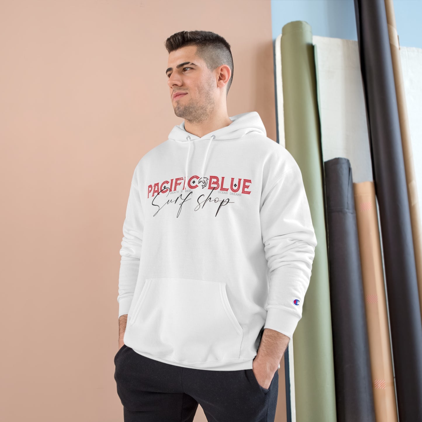 Beach Vibes, Ocean Dreams/ Pacific Blue Surf Shop  WCI New Pullover Hoodie