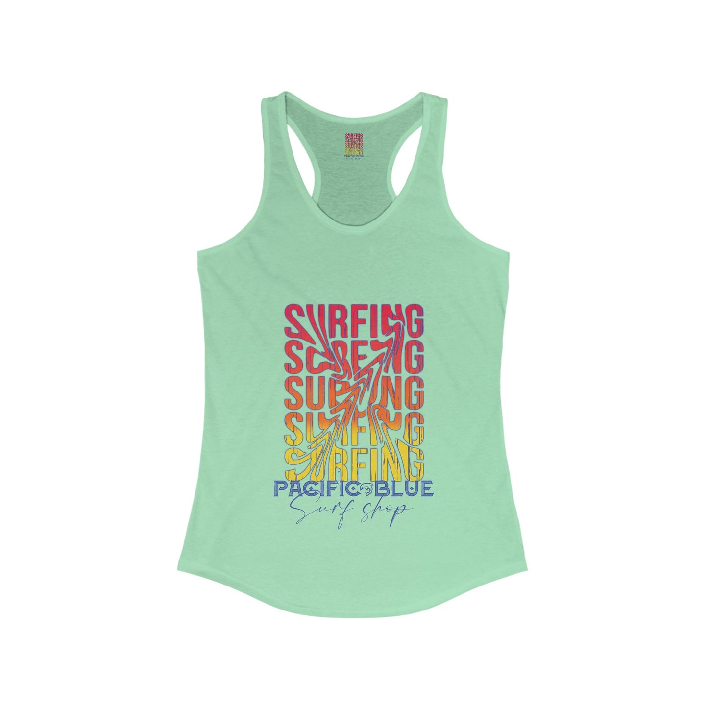 Swirl Surfing 3/ Royal Blue/Pacific Blue Surf Shop/WCI   Racerback Tank Top