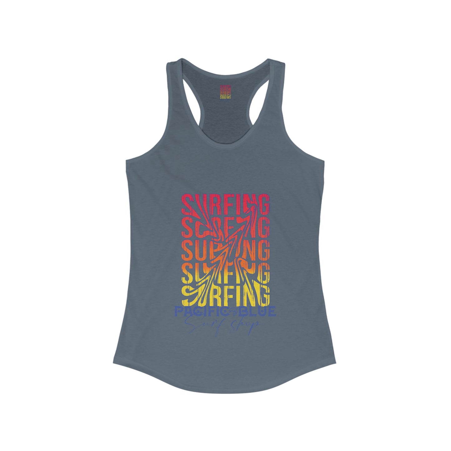 Swirl Surfing 3/ Royal Blue/Pacific Blue Surf Shop/WCI   Racerback Tank Top