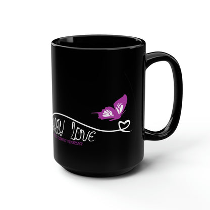 EL423 Crazy Love /Black Mug, 15oz