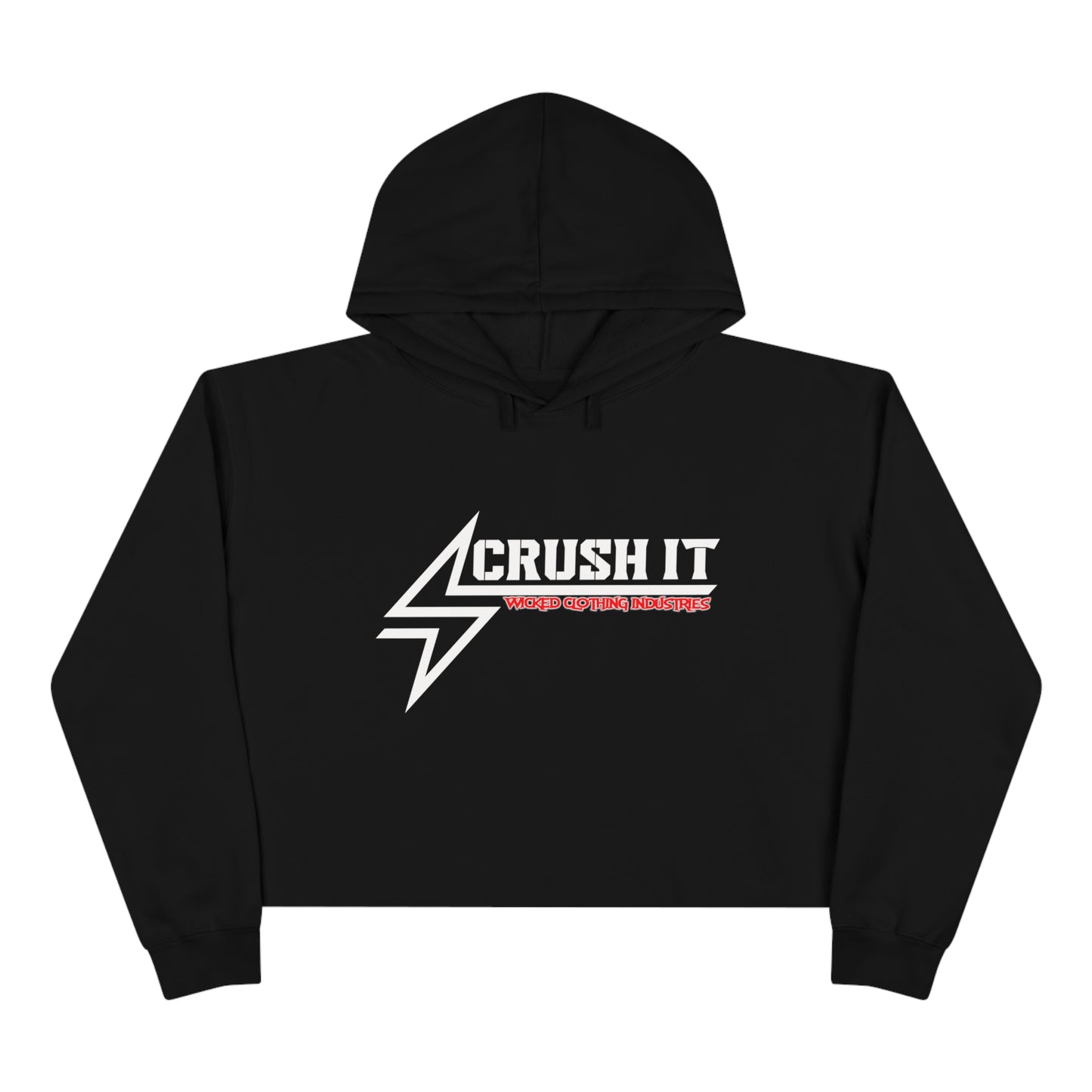 Crush IT /BLACK/Crop Hoodie