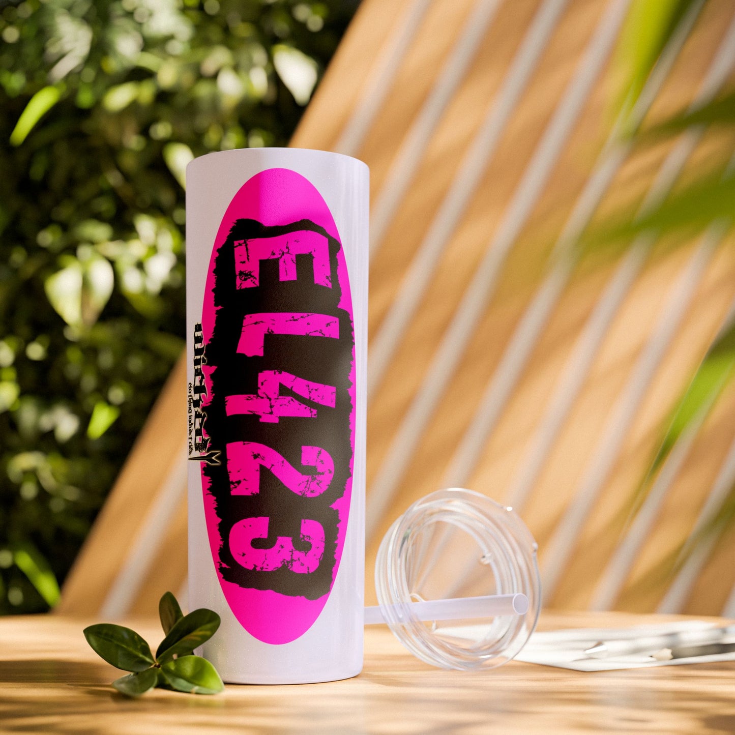 EL423 Alternative Hot Pink 2 / Skinny Tumbler with Straw, 20oz