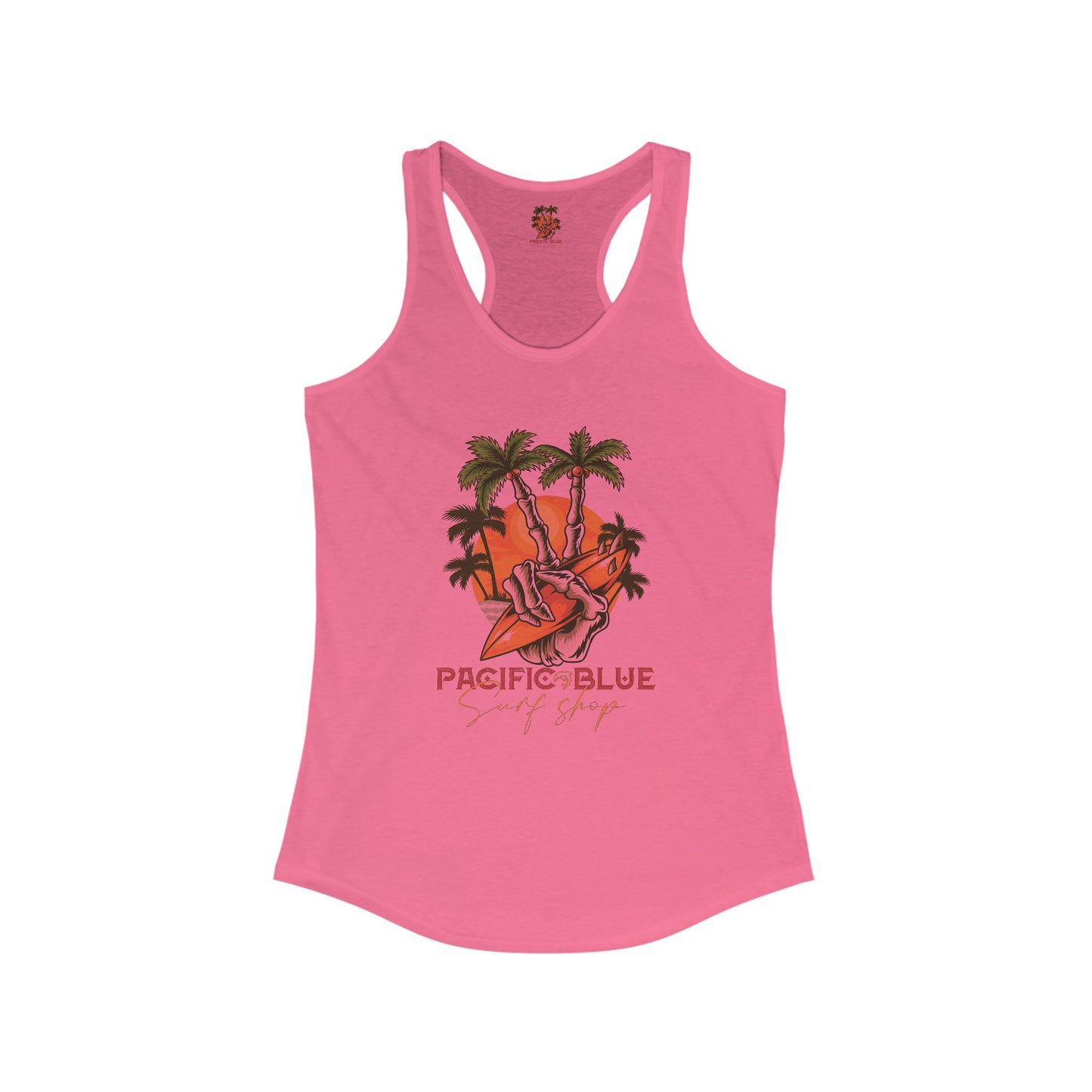 Peace Sign 1/ Pacific Blue Surf Shop/WCI   Racerback Tank Top