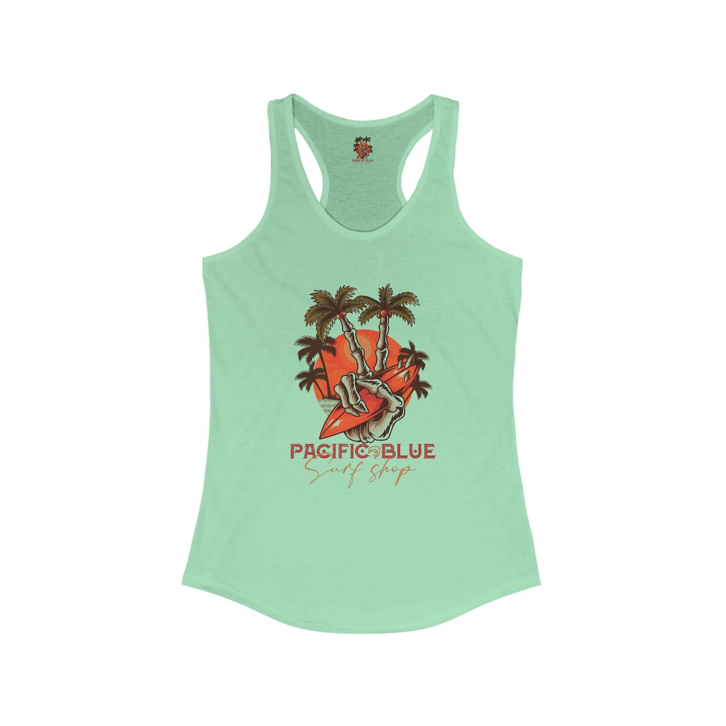 Peace Sign 1/ Pacific Blue Surf Shop/WCI   Racerback Tank Top