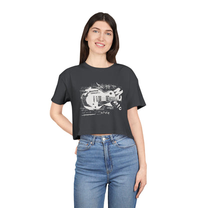 Beautiful Crazy 4/ Music / White /Wicked Clothing Industries / Women's Crop Tee