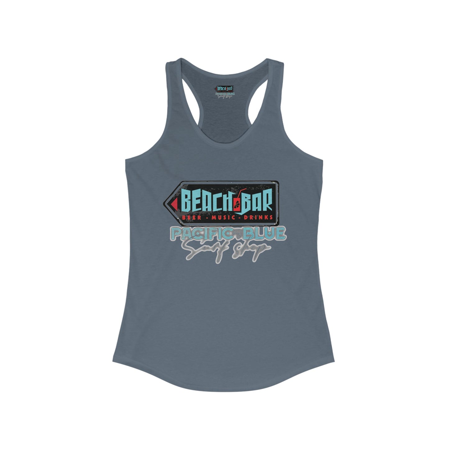 Beach Bar/ Pacific Blue Surf Shop/WCI   Racerback Tank Top