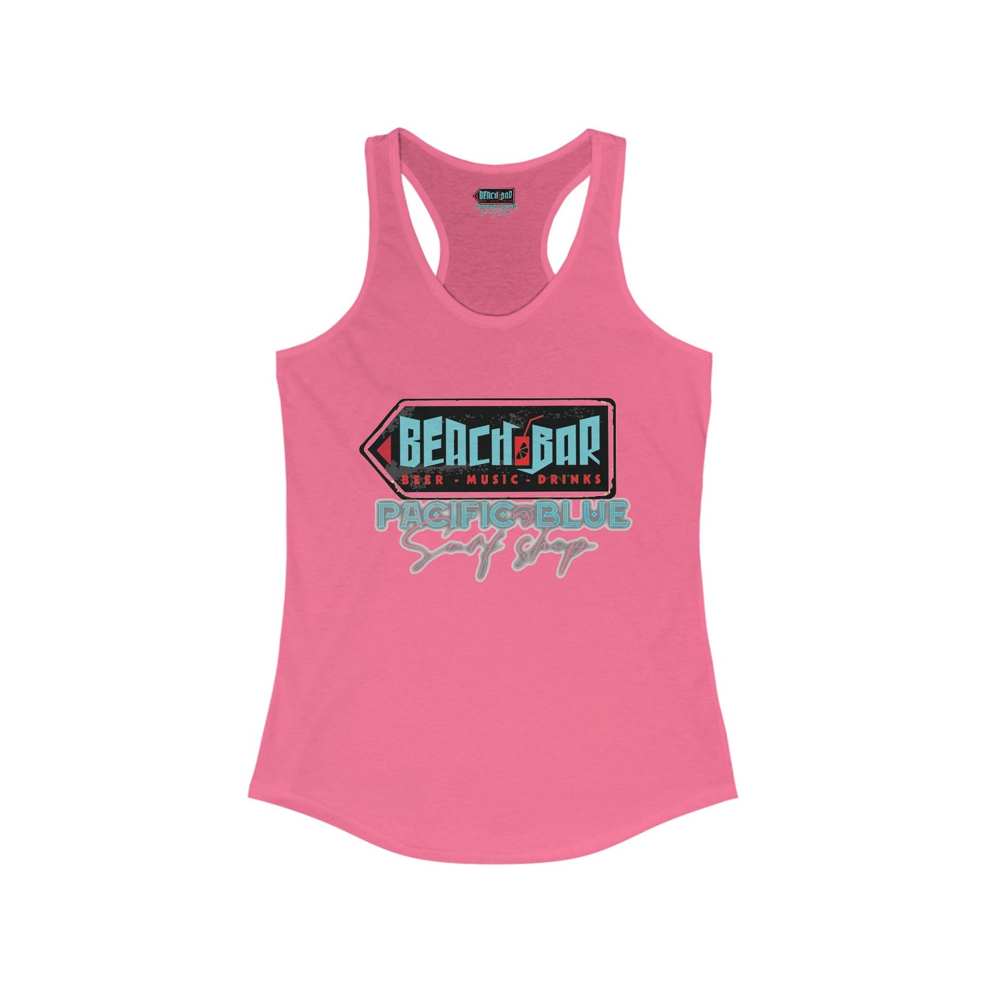 Beach Bar/ Pacific Blue Surf Shop/WCI   Racerback Tank Top