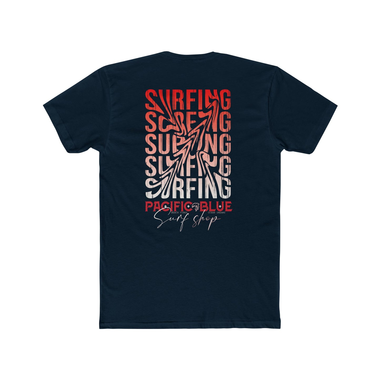 Pacific Blue Surf Shop 3 with Surfing 3 On Back / Surfing on Back  / WCI Tee