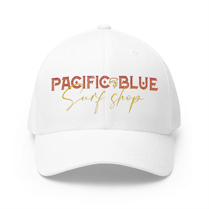 Pacific Blue Surf Shop Sunset Logo Fitted hat  (Embroidery)