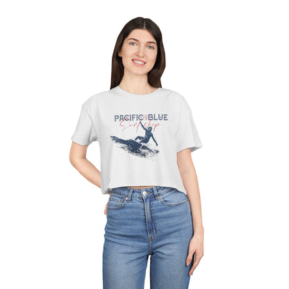 Ocean Breeze/ Pacific Blue Surf Shop/ Women's Crop Tee