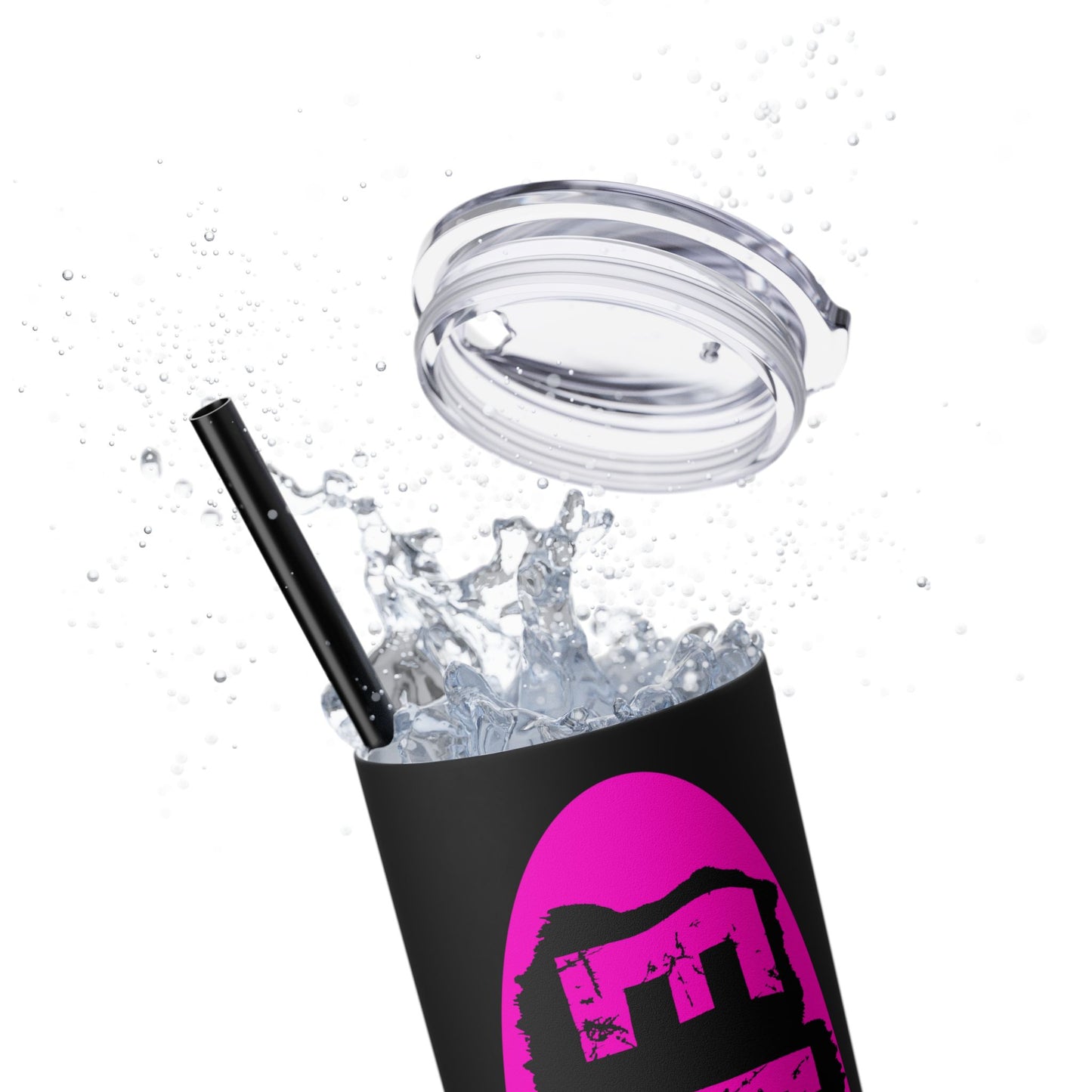 EL423 Alternative Hot Pink 2 / Skinny Tumbler with Straw, 20oz