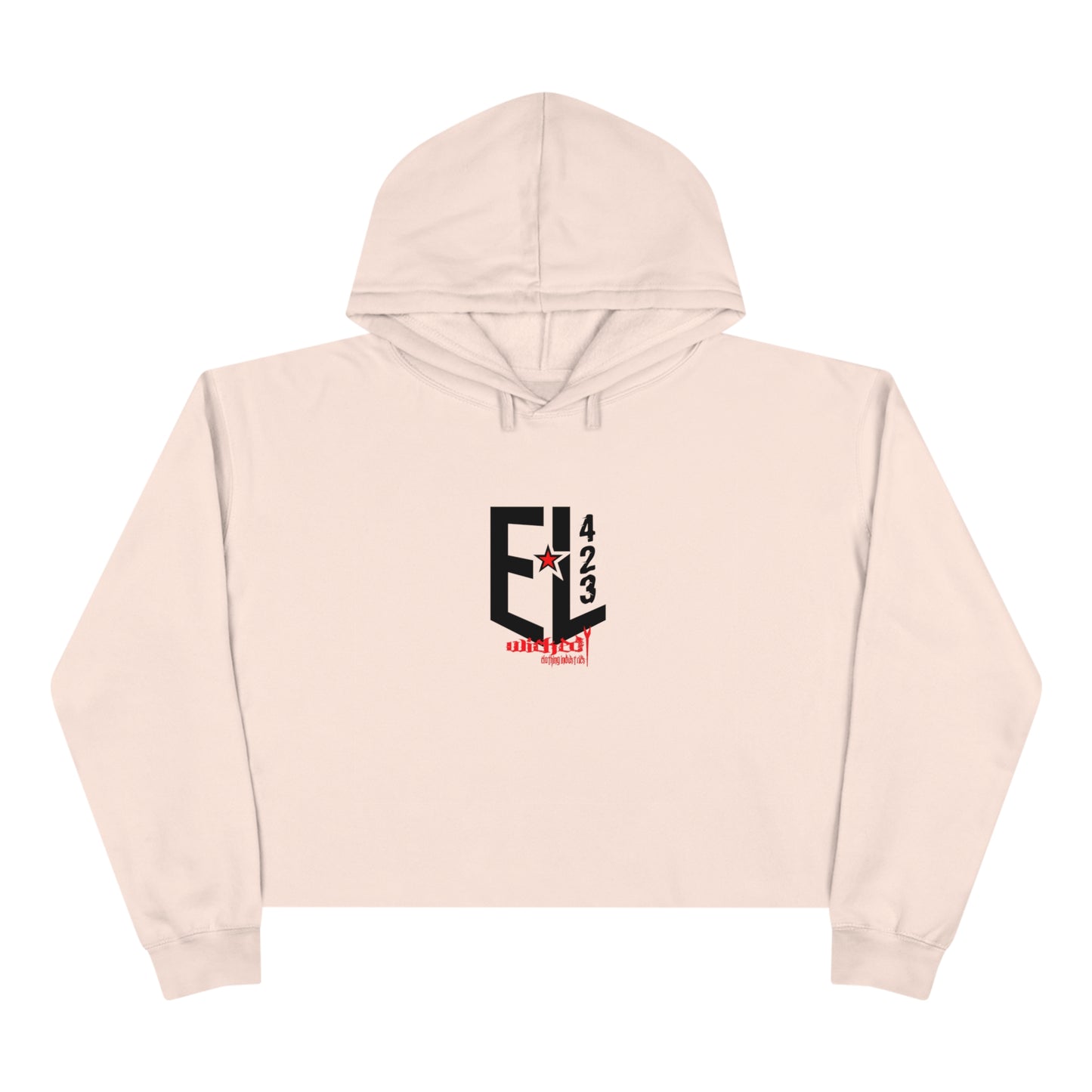 EL423 Electric 3D Black/ /Crop Hoodie