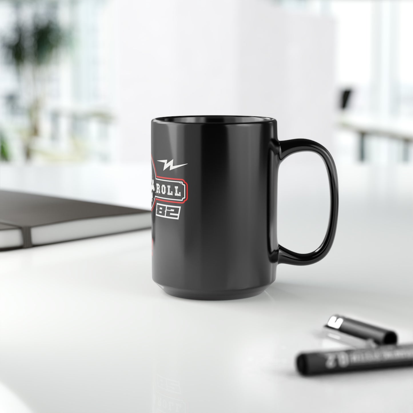 1982 Rock N Roll /Black Mug, 15oz