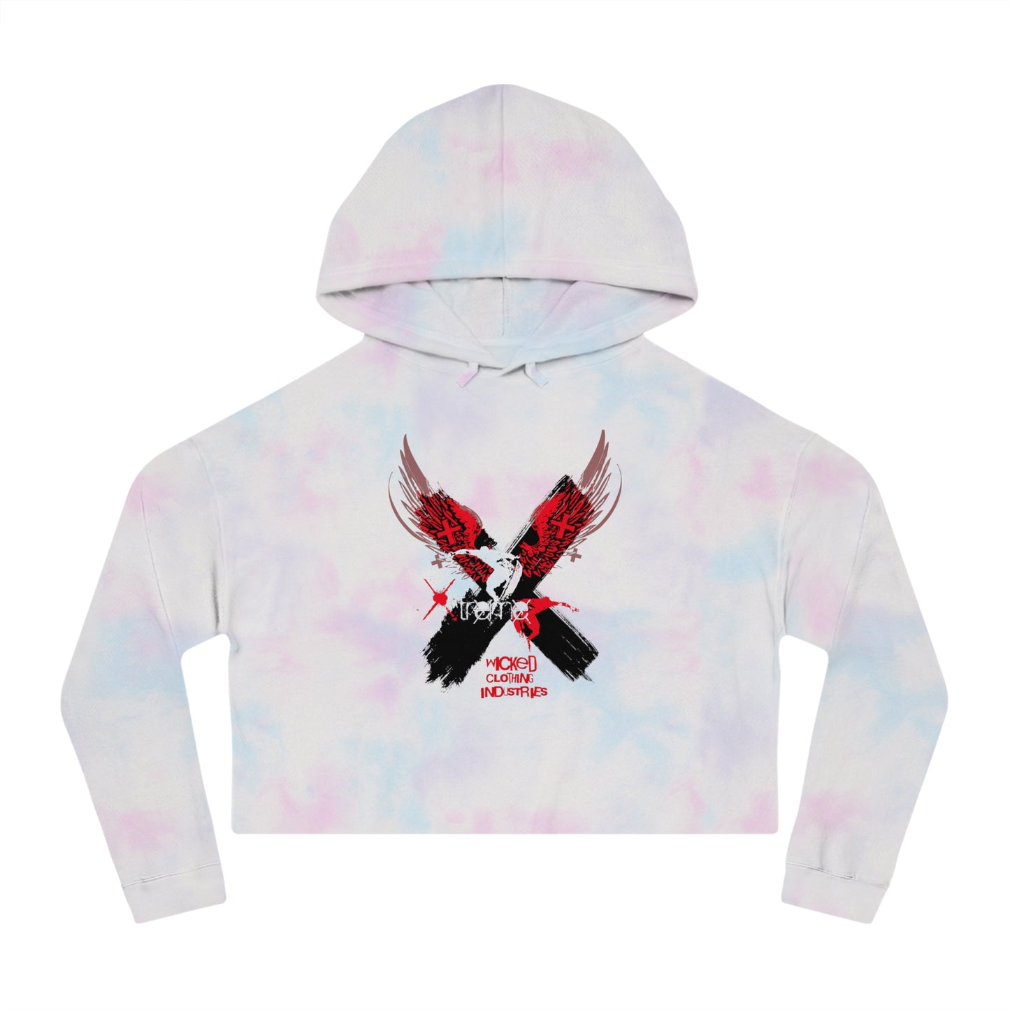 Extreme 2 Red / Cropped Hoodie