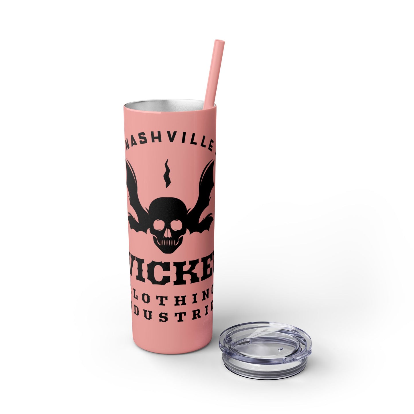 Wicked Nashville /Mint ( Shown)/ Skinny Tumbler with Straw, 20oz