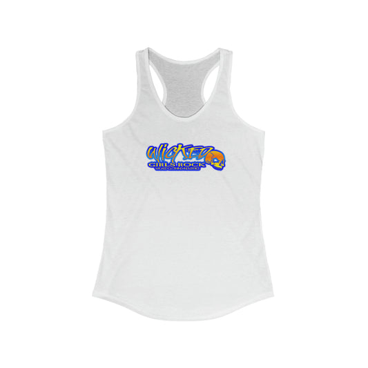 Wicked Girls Rock/ Sunset Colors/ Blue/Yellow/Orange/Women's Racerback Tank