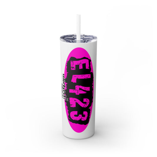 EL423 Alternative Hot Pink 2 / Skinny Tumbler with Straw, 20oz