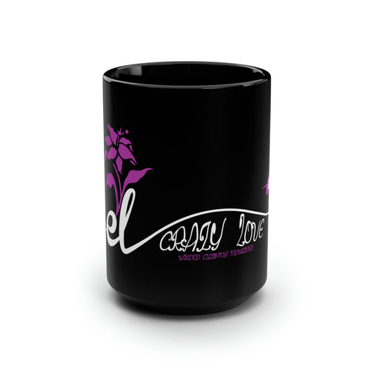 EL423 Crazy Love /Black Mug, 15oz