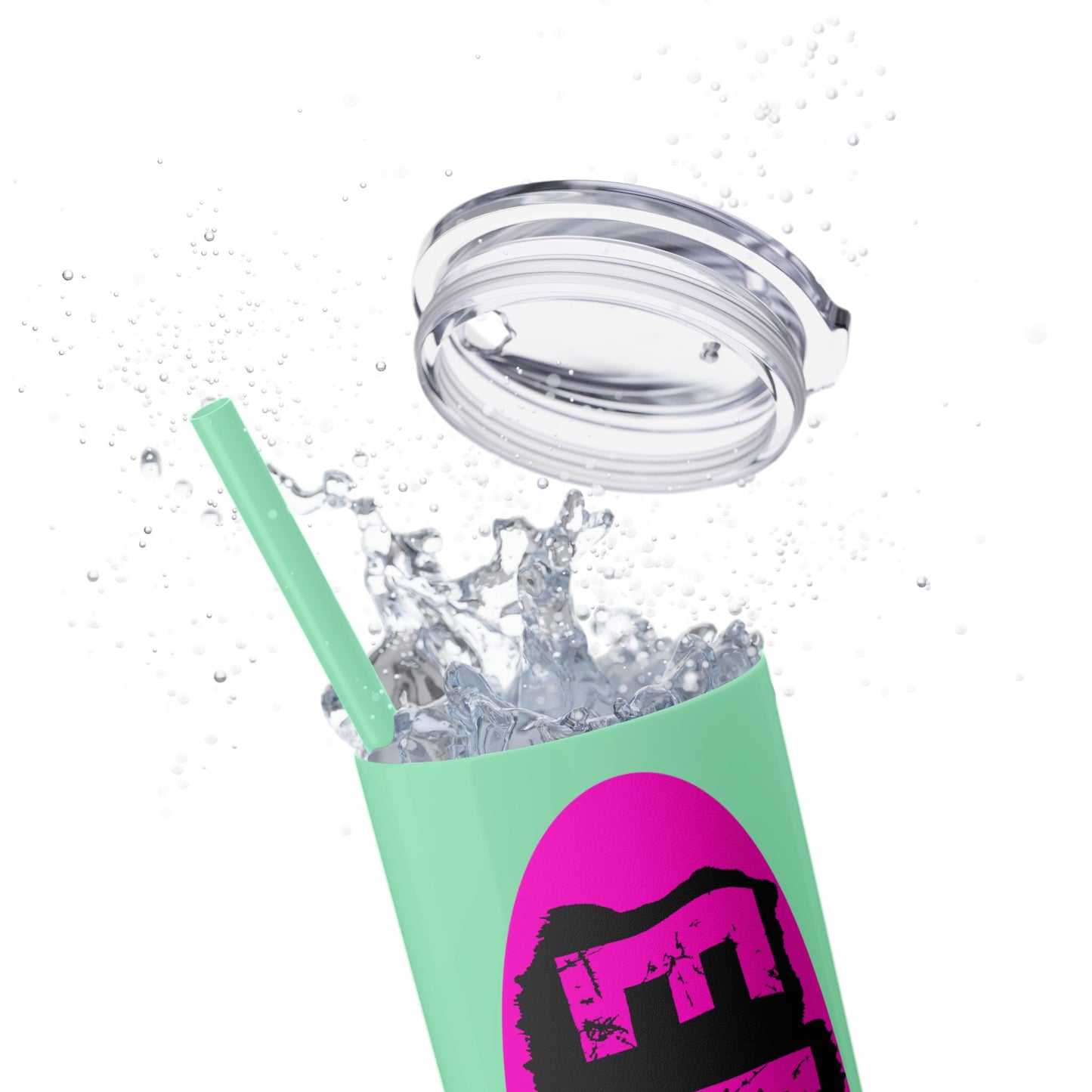 EL423 Alternative Hot Pink 2 / Skinny Tumbler with Straw, 20oz