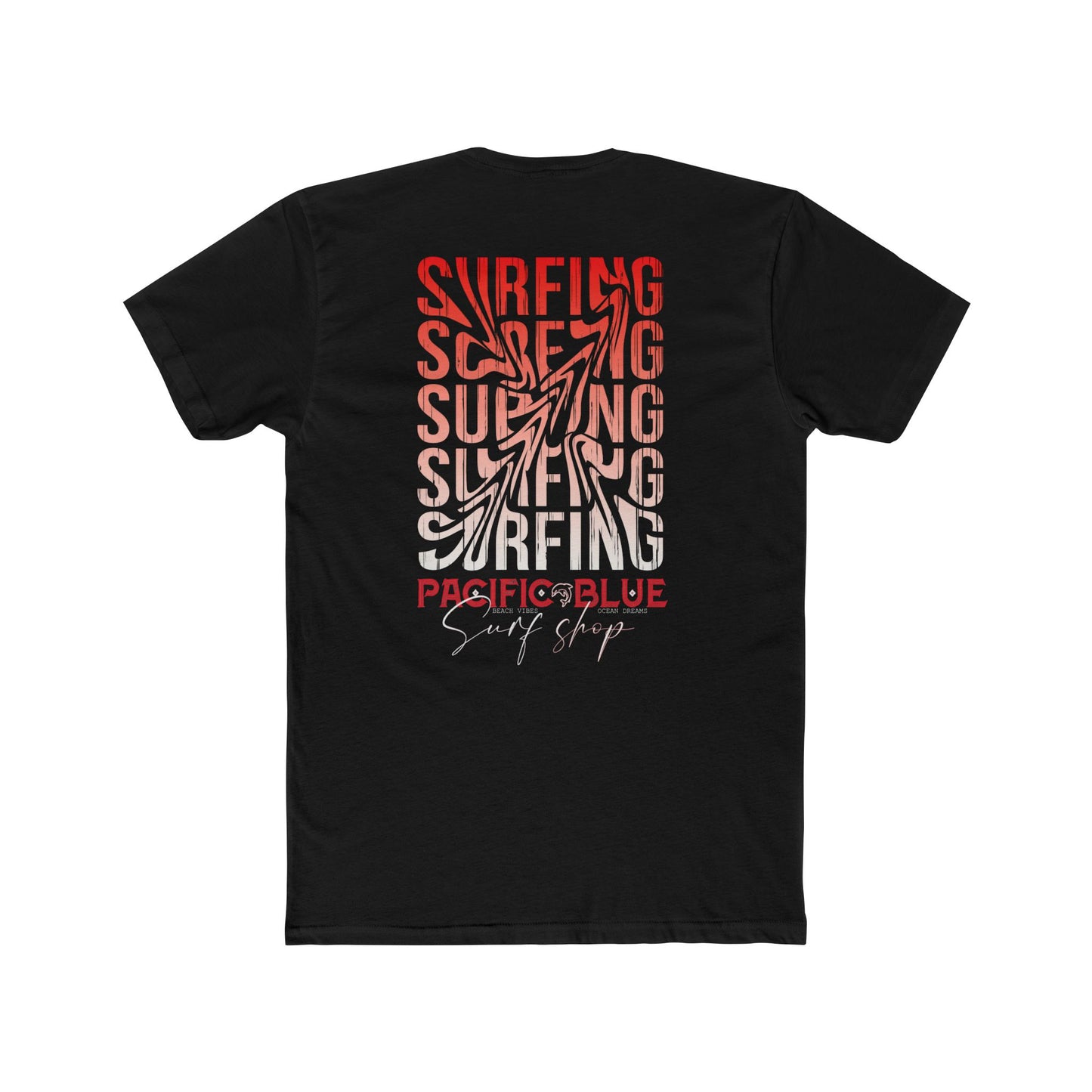 Pacific Blue Surf Shop 3 with Surfing 3 On Back / Surfing on Back  / WCI Tee