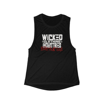 Fight For Love/ Flowy Scoop Muscle Tank Top