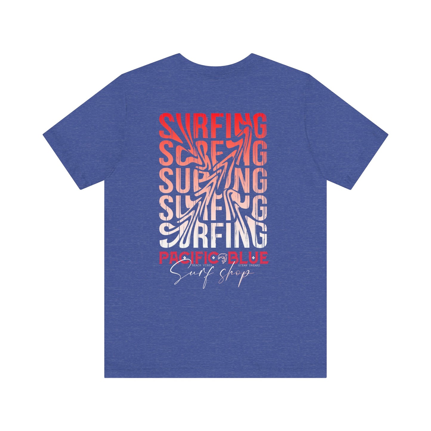 Pacific Blue Surf Shop Red/White Surf 2  /WCI  Short Sleeve Tee