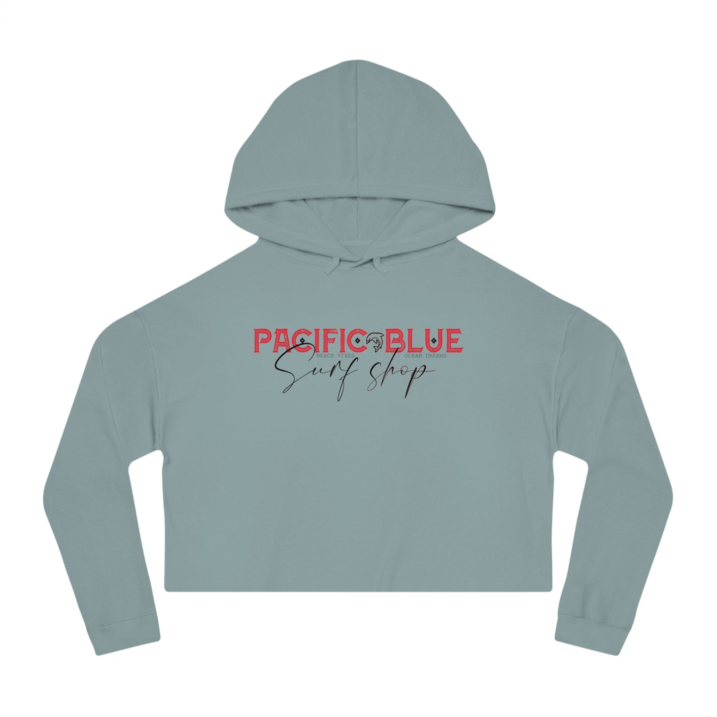 Beach Vibes, Ocean Dreams/ Pacific Blue Surf Shop/ WCI Women’s Cropped Hoodie