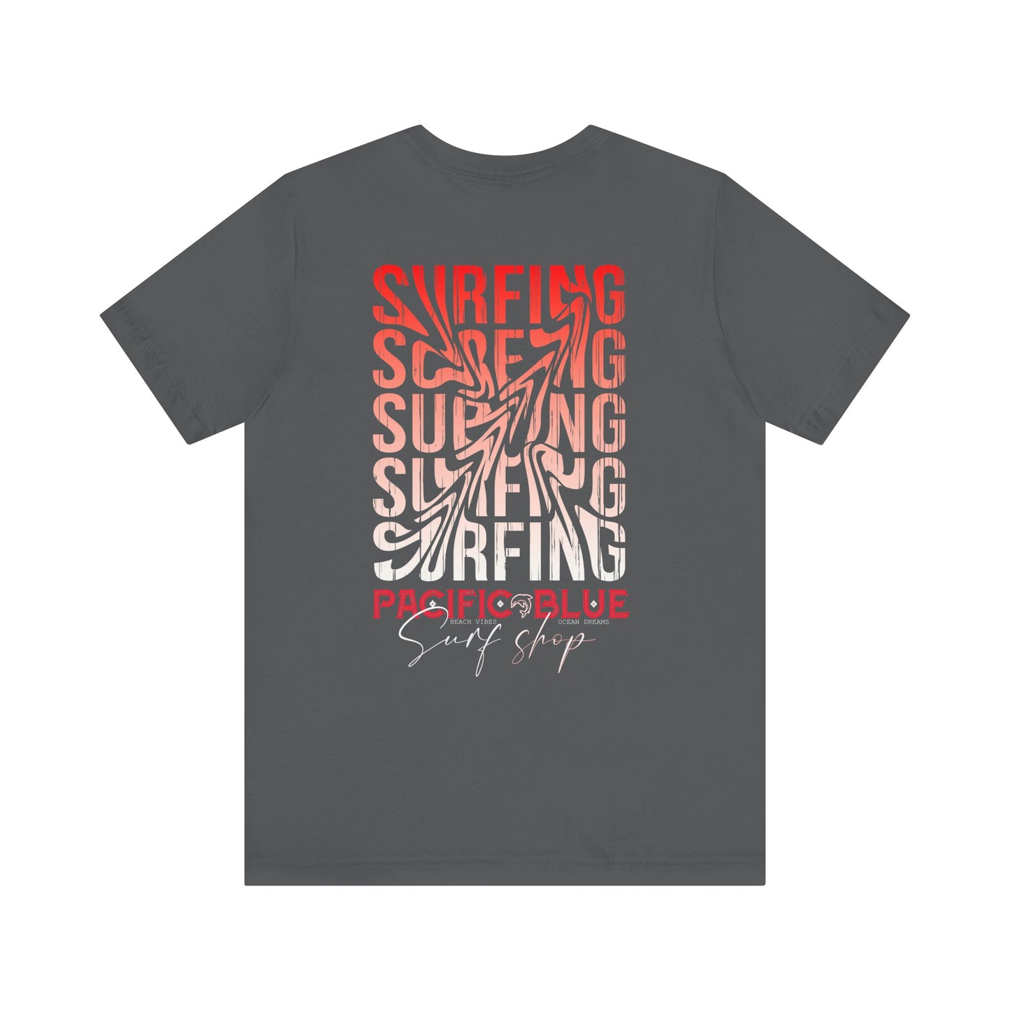 Pacific Blue Surf Shop Red/White Surf 2  /WCI  Short Sleeve Tee