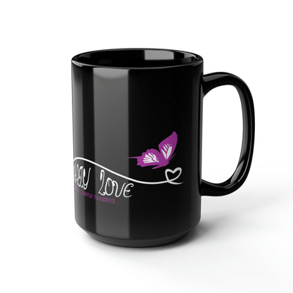 EL423 Crazy Love /Black Mug, 15oz