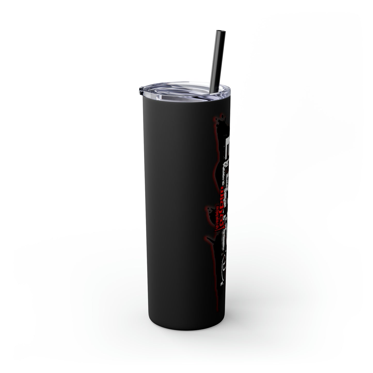 EL423 Wicked Love Red/White / Skinny Tumbler with Straw, 20oz