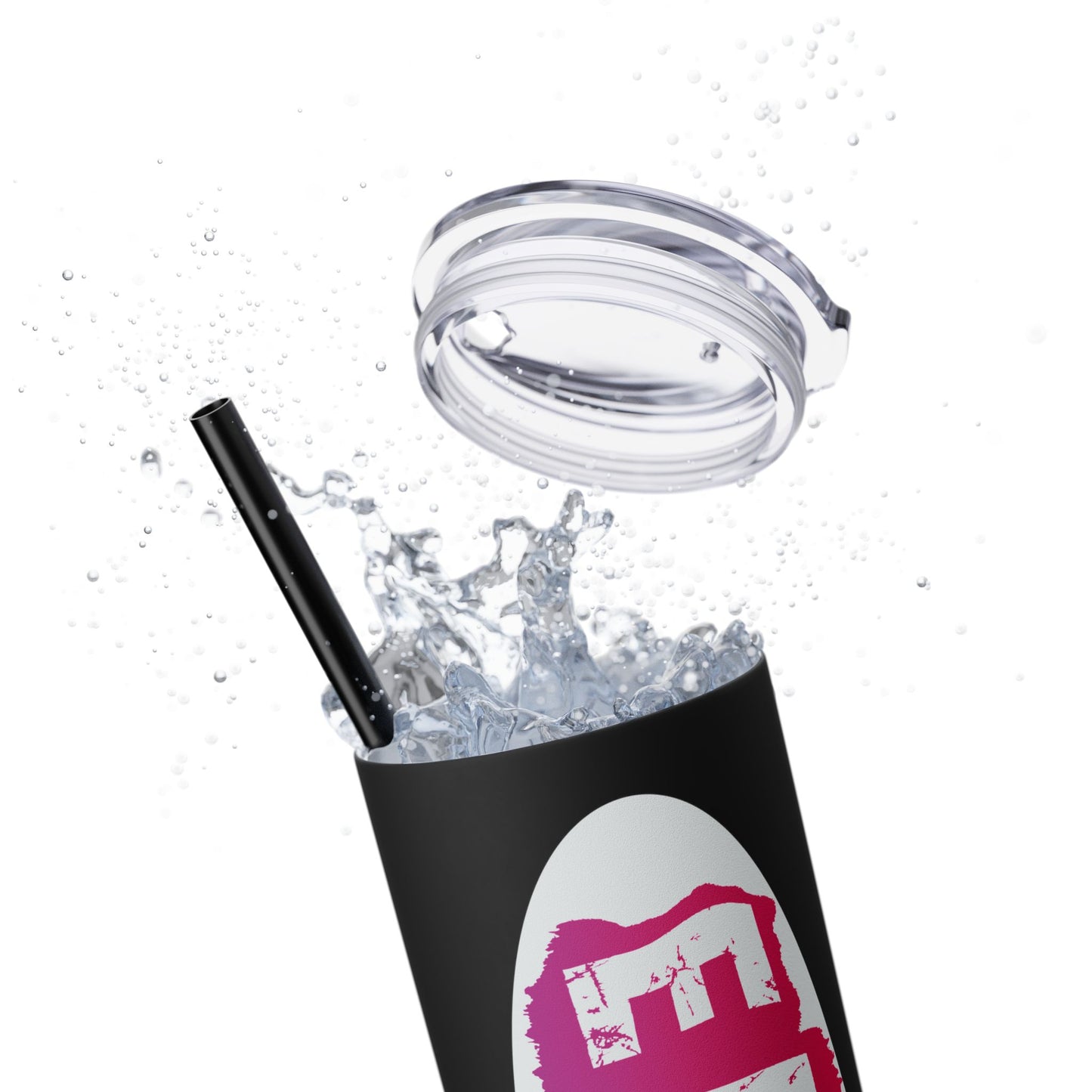 EL423 Alternative Cotton Candy/ Skinny Tumbler with Straw, 20oz