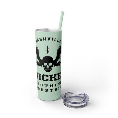 Wicked Nashville /Mint ( Shown)/ Skinny Tumbler with Straw, 20oz