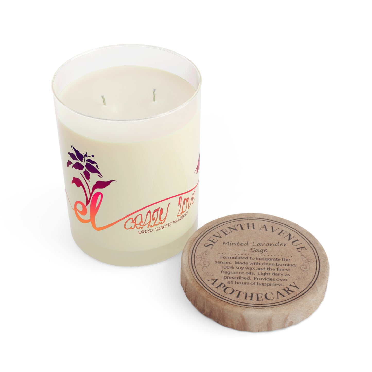 EL423 Crazy Love Sunset /on Glass /Scented Candle