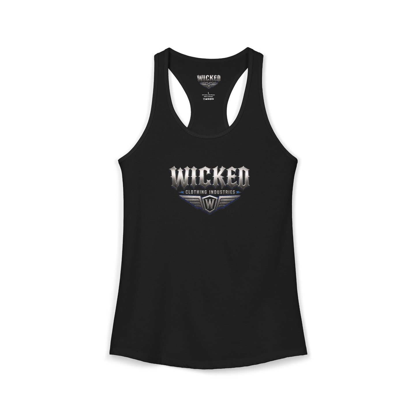 Wicked Clothing Industries "Steel Wings "  Women's Racerback Tank
