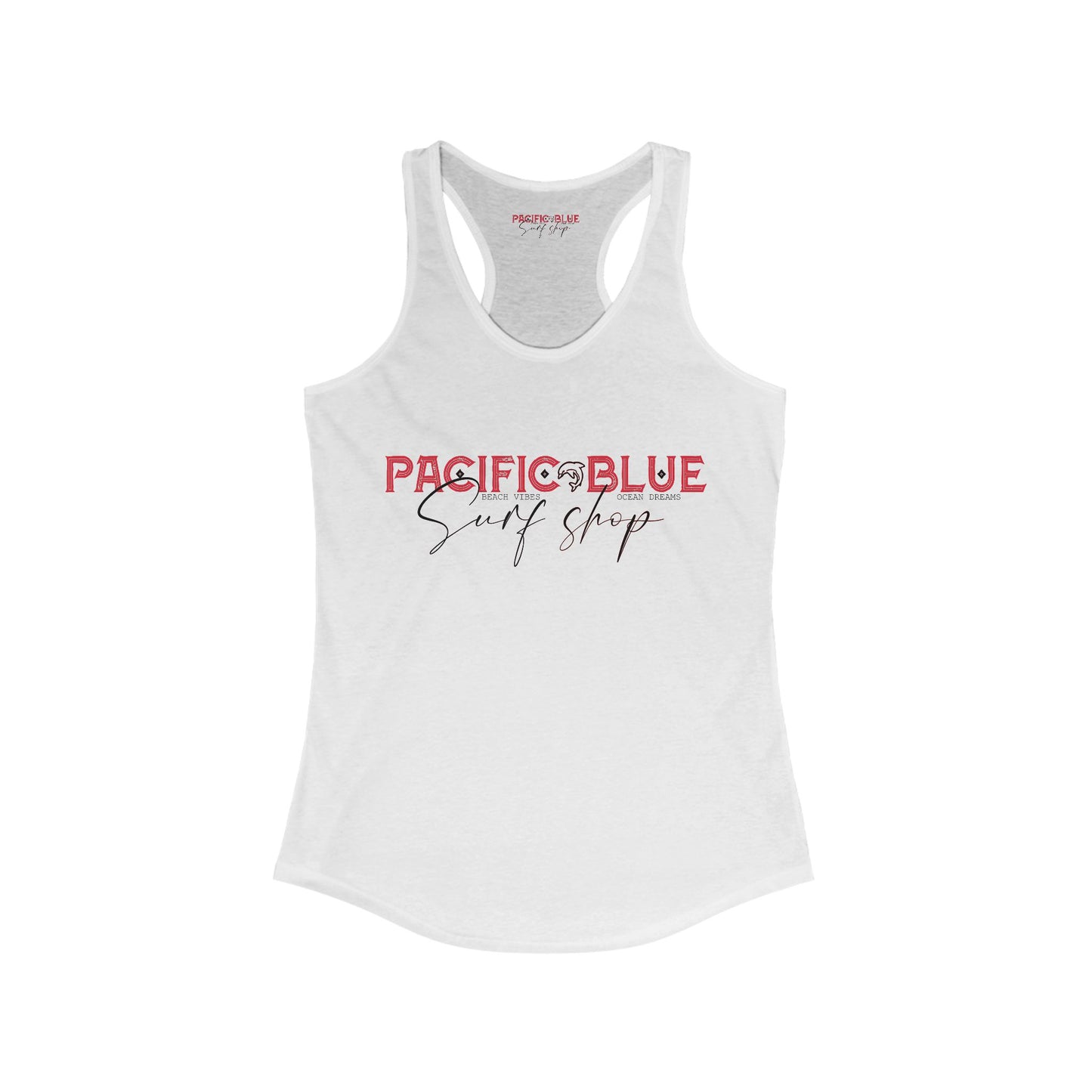 Pacific Blue Surf Shop/ Red /WCI   Racerback Tank Top